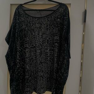 Eileen Fisher Black Oversized Sequin Tunic
